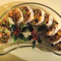 Picture of a plate of yummy, easy holiday fridge cookies