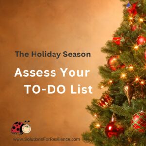 holiday to do list including the Christmas tree