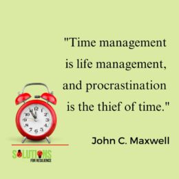 stop procrastinating, time & a clock