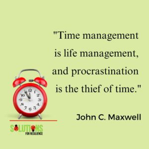 stop procrastinating, time & a clock
