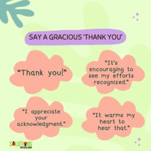 Welcome acknowledgement poster re appreciation & compliment
