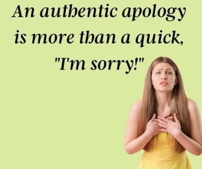 woman expressing apology 