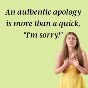 woman expressing apology 