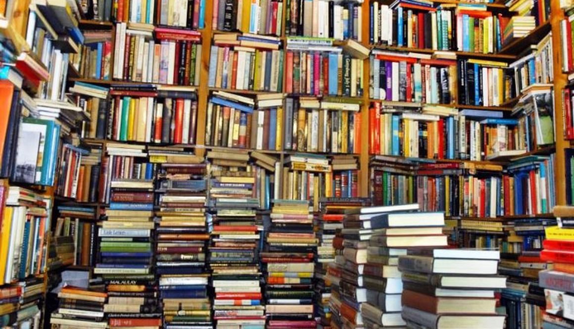 Image of book shelves, book stacks - what is your favorite book title?