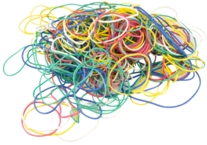 Rubber Band Principle uses rubber bands to give insight into emotional resliience